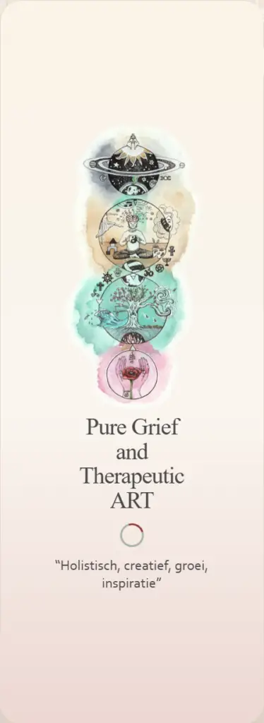 Screenshot van de Pure Grief and Therapeutic Art app