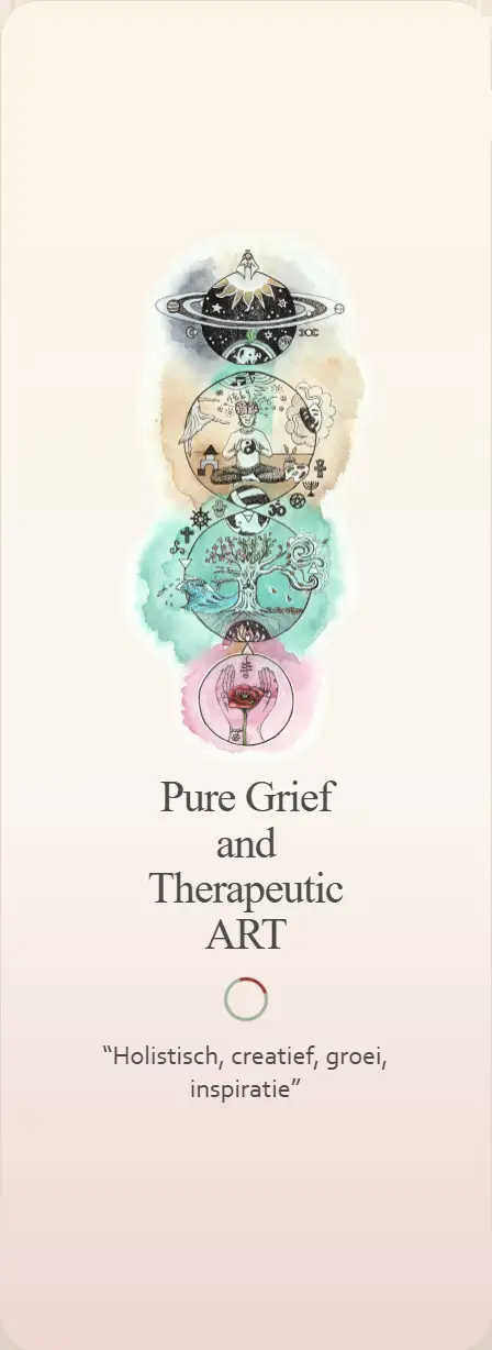 Screenshot van de Pure Grief and Therapeutic Art app